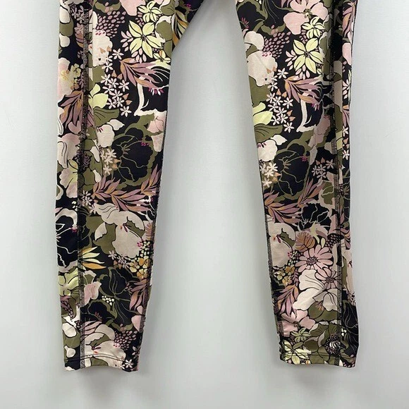 free-people-movement floral high rise 7/8 ankle athleisure leggings