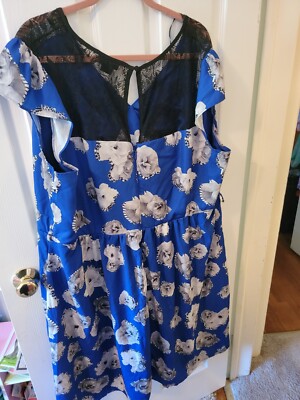 city chic blue floral dress Verlaine Blue Floral Maxi Dress - US 18