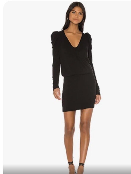 Bailey 44 Sophia Puff-Sleeve Dress - Black Bailey 44 Sophia Puff-Sleeve Dress - Black