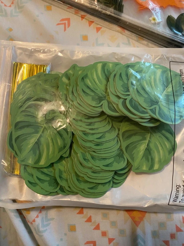 Bolsas de golosinas Wild JUNGLE Animal SAFARI TEMA CELOFÁN, hojas de palma y corbata giratoria Foto 4 de 4