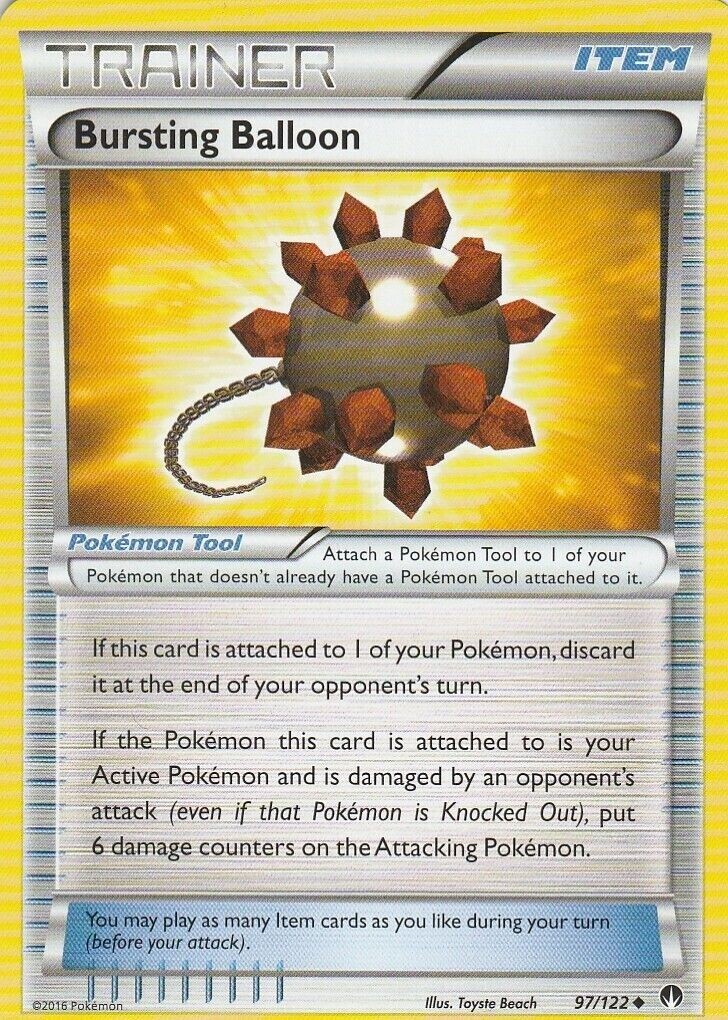 2016 Trainer Bursting Balloon Pokemon Card