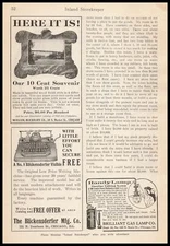 1911 Blickensderfer Co. Chicago No. 8 Visible Writing Machine Vintage Print Ad