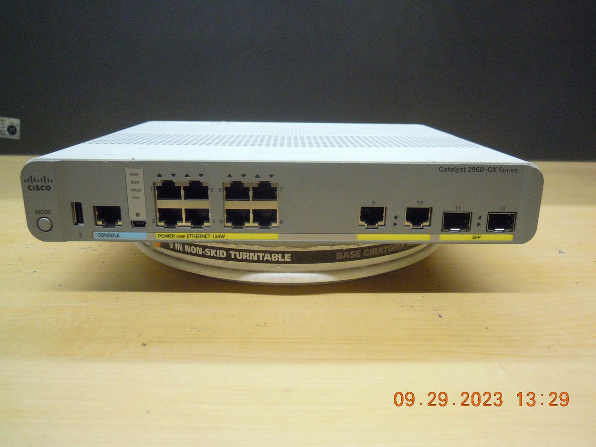 Cisco WS-C2960CX-8PC-L 8-Ports Gigabit PoE & 2-Ports Dual GigE/SFP