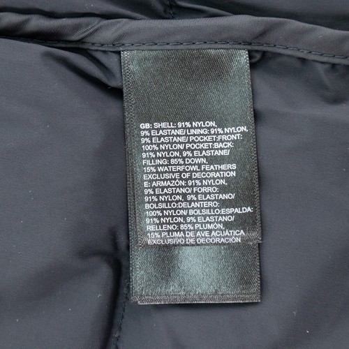 The North Face Stretch Down Parka Womens XS Slim Fit 700 Fill Hooded Matte Black - Picture 11 of 12