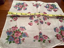 Vintage Pink Hankie With Pink Blue Floral Hankie VGC