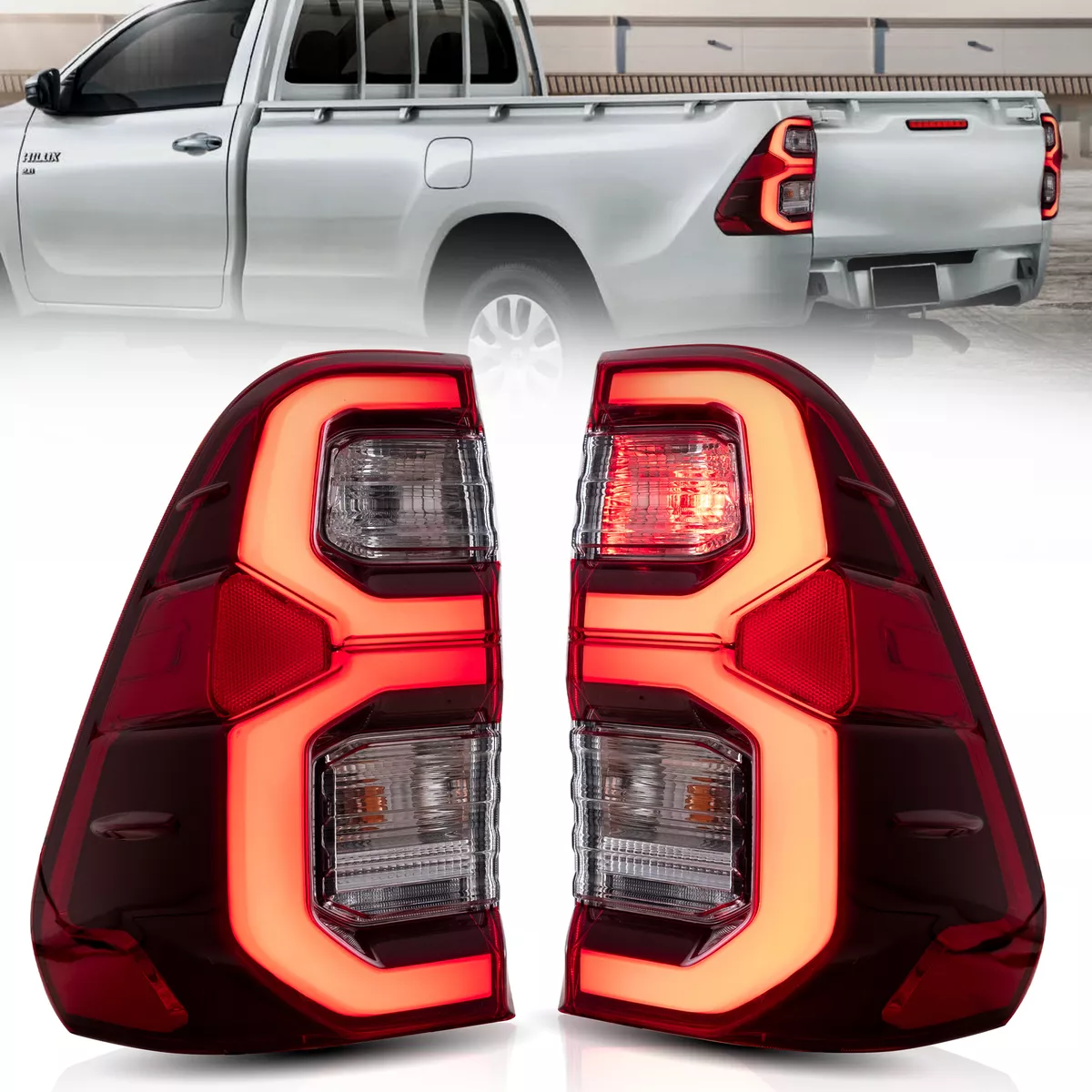 2X Tail Light For Toyota Hilux Revo 2015 2016 2017 2018 2019 2020