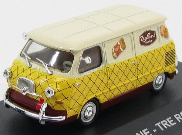 Modellauto Statisch Fiat 600 Van Tre Rossi 1957 Modellbau Massstab 1:43-image