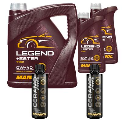 6L MANNOL Motoröl LEGEND+ESTER 0W-40 Inkl. 2x Additive Ceramo Ester 9829