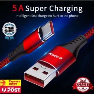 USB to Type C Charger 5A Fast Charging Cable for Samsung Huawei iPhone 17 16 15