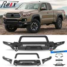 3 IN 1 Steel Front Bumper Guard For 2016-2023 Toyota Tacoma w/2*D-Rings Shackles
