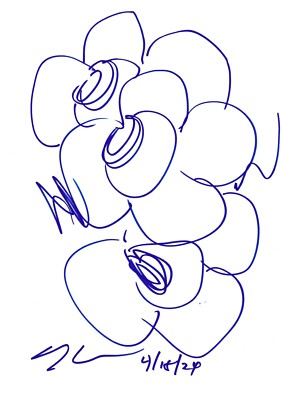 Jeff Koons Signed Artwork Sketch Original Drawing Autographed