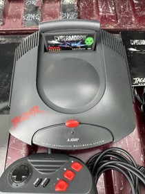 Atari Jaguar Black Console With Controller + Cybermorph - Manual Poster Inserts