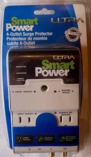 Ultra Brand Smart Power 4-Outlet Surge Protector Protect Four Electronics New
