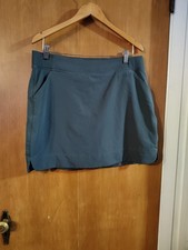 32 Degrees Cool Stretch Skort Skirt Women's Smoke Green/Teal Size Large