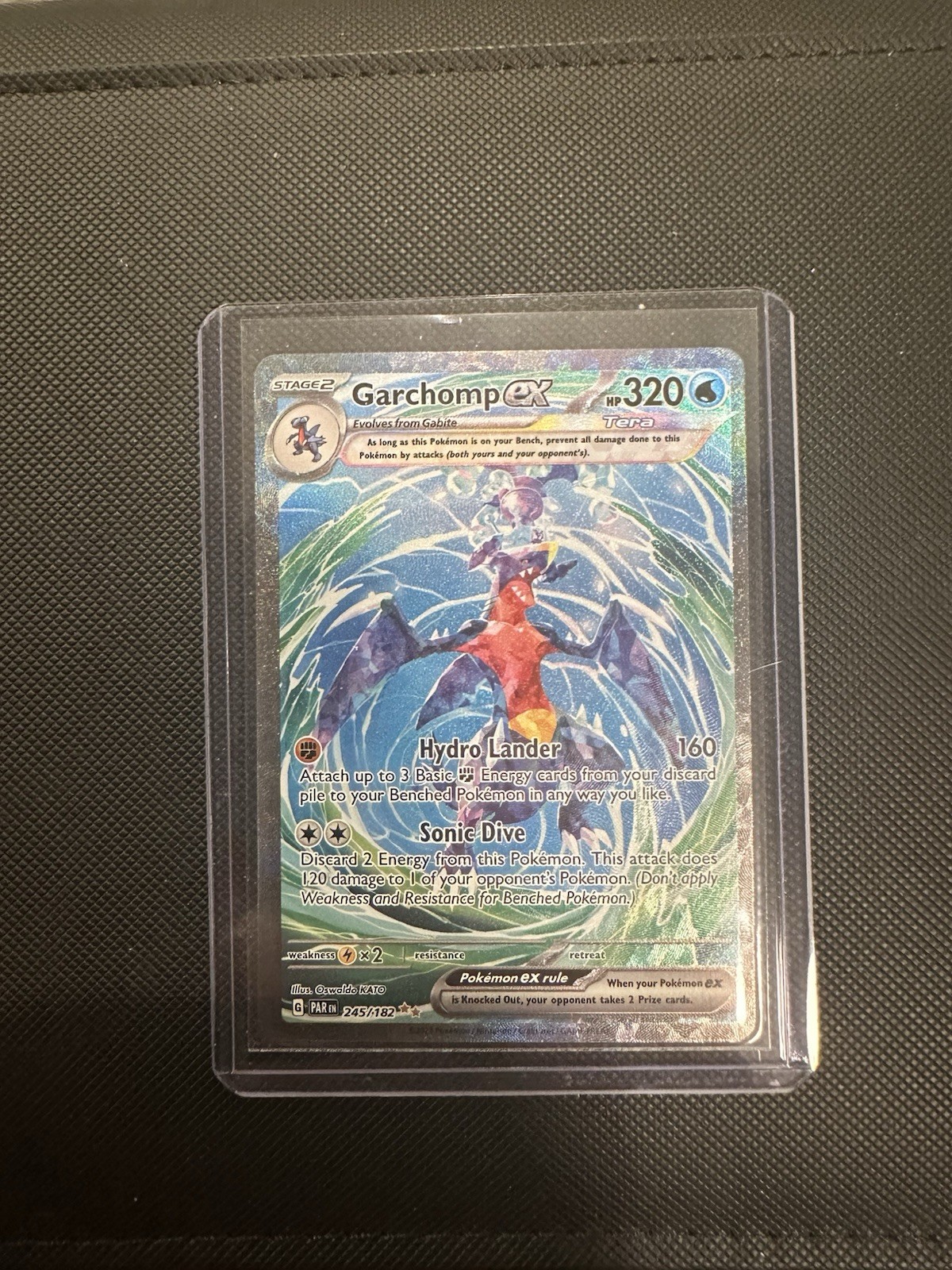 Pokemon Garchomp EX Special Illustration Rare Card 245/182 Sv04: Paradox Rift