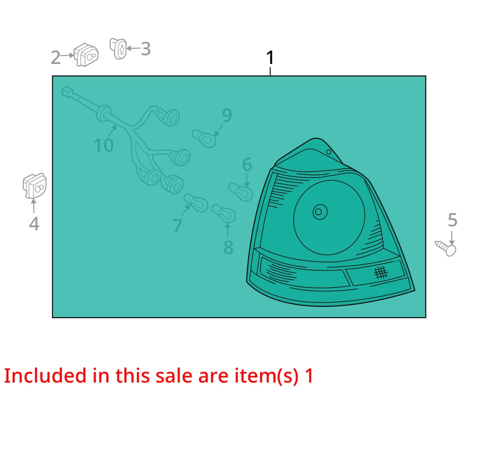 Luz trasera lateral derecha para pasajero Kia Sorento 2003-2006 OEM L4YOH Foto 3 de 4