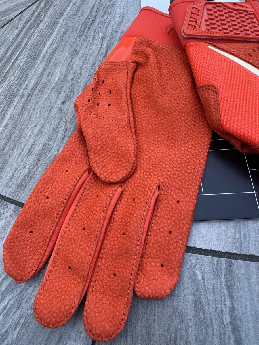 Guantes de bateo de béisbol Nike Alpha Elite FD7868-805 naranja para hombre talla L