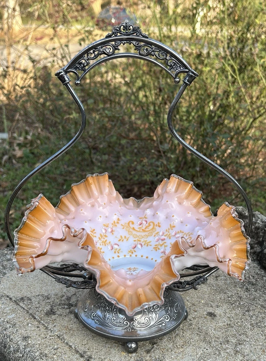 Glass Brides Bowl In Antique Us Silver-Plated Baskets for sale | eBay