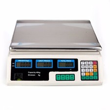 40kg Electronic Price Scale Digital Commercial Food Meat Weighting Shop Retail