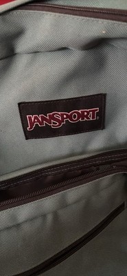 JanSport Green/Black Solid Polyester Backpack w/ Front Zip Pocket, Top Handle