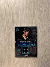 2016 Leaf In the Game, Game Used Jersey Card Mario Lemieux Blue Spectrum /15