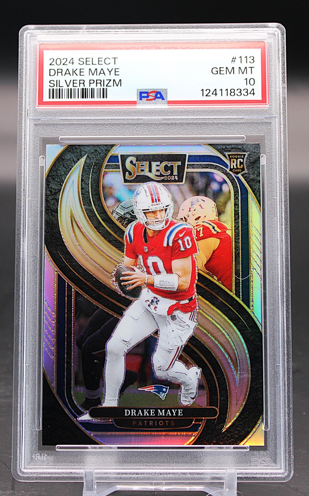 Drake Maye 2024 Select Silver Prizm NE Patriots Rookie PSA 10