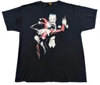 Vtg 90s Joker Harley Quinn T Shirt Black Medium DC Comics Book Batman Hang Tag