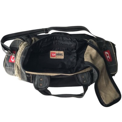 DIESEL Vintage Messenger Bag Travel Military Army Khaki Gorpcore
