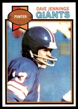 Dave Jennings 1979 Topps #25 New York Giants NFL READ FREE SHIPPING AutographDen