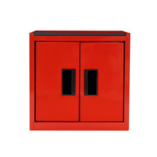 Hyper Tough Mini Tool Cabinet 11.6-inch Steel Storage Red Double Doors Non-s