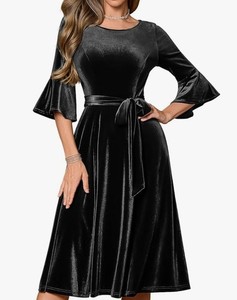 womens black evening dresses Sexy Women Mermaid Black Evening Dresses Long Sleeve Gold Lace Applique - main image 1