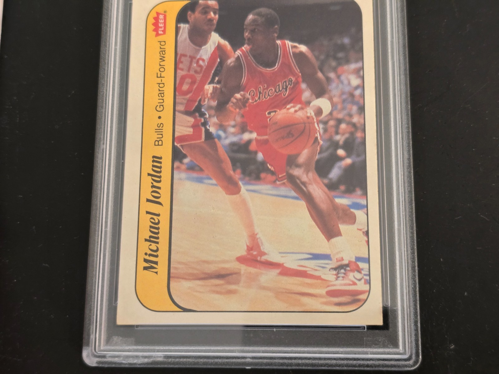 π₯ 1986 FLEER MICHAEL JORDAN #8 STICKER ROOKIE RC EX PSA 5 π₯ view 3
