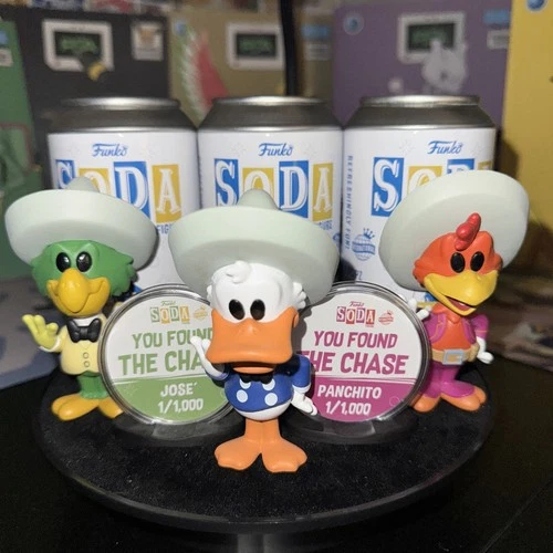 Funko Vinyl Soda: Disney Donald Duck Panchito & José International Chase LE 1000