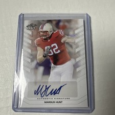 2013 Leaf Draft Autographs #BA-MH1 - Margus Hunt AU - SMU Mustangs 13-060