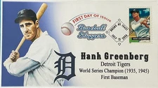 BDAOCITW KSC Cachets 4081 Hank Greenberg Slugger Baseball Detroit Tigers