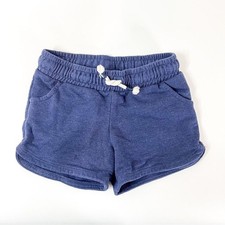 Cat  Jack Girls' Blue Knit Shorts  XS 4/5 with Drawstring - Comfortable Summer