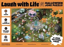 Halloween Joke Puzzle 72pcs Extra Large Size Jigsaw Pieces for Kids  Adults