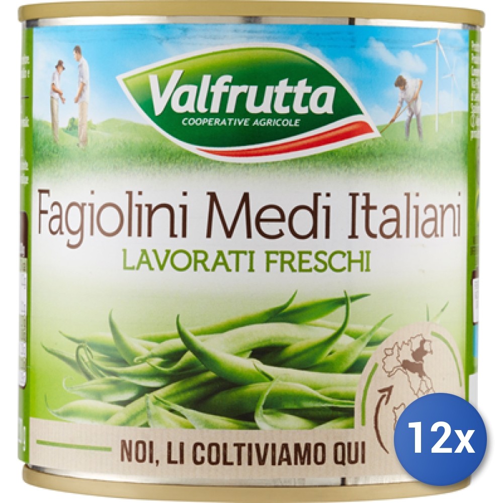 12X Multipack Valfrutta Medium-Fine Green Beans 400G