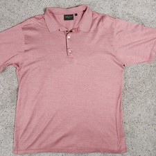 Bobby Jones Golf Shirt Polo XL Houndstooth Red Made In Italy 100% Cotton