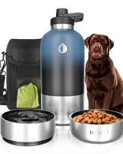 Dog Water Bottle, Insulated Dog Travel Water Bottle, Stainless Steel Pet Wate...