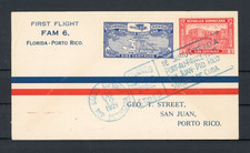 Beleg 1st Flight FAM 6 Florida-San Juan/Porto Rico 2+10 Centavos - b11747