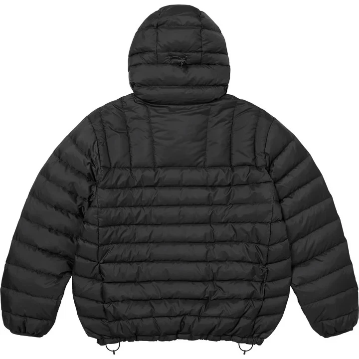 Supreme Micro Down Half Zip Hooded Pullover Black - Image 2 of 3