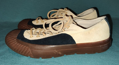 NICE PF Flyers Grounder Low Beige Black Sneakers Shoes Men's 10 NICE USED
