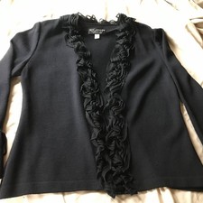 St. John Evening by Marie Gray Black Jacket Size 8 EUC