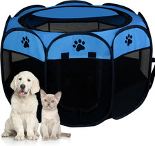 Dog Playpen,Puppy Pet Cat Playpen Indoor for Small Dogs Tent Crates Cage Indoor/