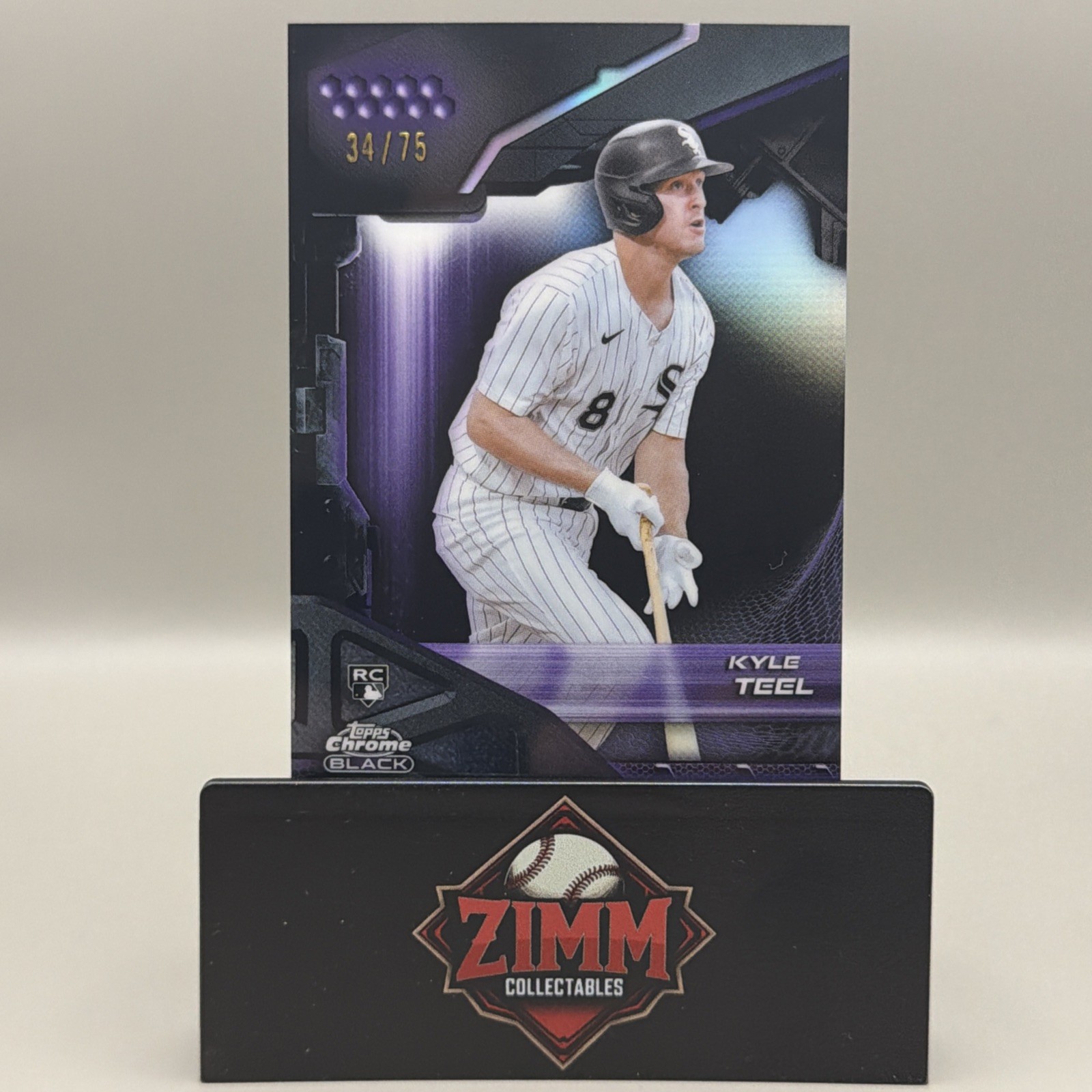 2026 Topps Chrome Black Kyle Teel Purple /75 (RC)