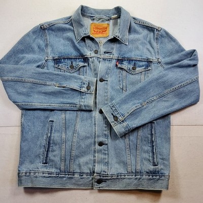 Levi's Men's Denim Trucker Jacket Type 3 Size XL Light Wash Blue Cotton Classic