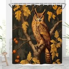 Owl Shower Curtain 70x70 inch Polyester Fabric