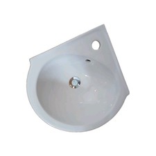 Small Quarter Corner Basin Sink Wall Mounted Cloakroom Bathroom
