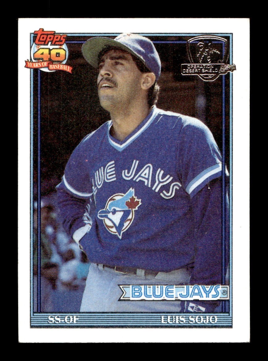 1991 Topps DESERT SHIELD #26 Luis Sojo Blue Jays EX-MT *r6